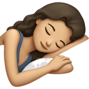 Brunette girl sleeping sticker