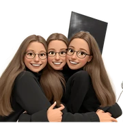 girls in black sweaters smiling sticker