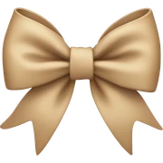 Beige bow sticker