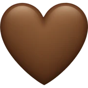 brown heart sticker