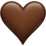 brown heart sticker