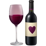Corazón vino  sticker
