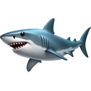 Shark with a top hat sticker