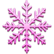 Pink snowflake sticker