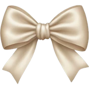 beige silk bow with pearls sticker