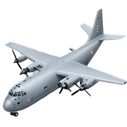 Grey c-130 plane sticker