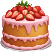 Strawberry cake sticker