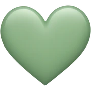 sage green heart sticker