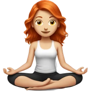 Redhead girl doing yoga  sticker