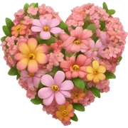 Heart with blooms  sticker