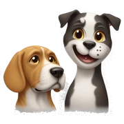 Cat vs dog sticker