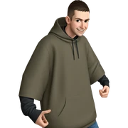 smiling boy in hood sticker
