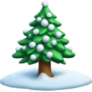 Christmas tree with snow  sticker