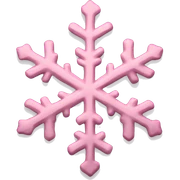 pastel pink snowflake  sticker
