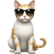 Cat with sunglasses sticker