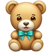 A cute teddy with bow sticker
