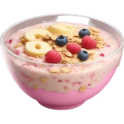 pink overnight oats bowl  sticker