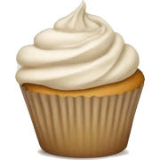 Neutral coloured cupcake sticker