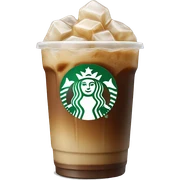 Starbuck ice coffee with ice cubes sticker