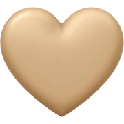 Beige heart  sticker