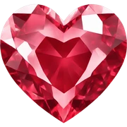 red diamond heart sticker
