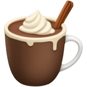 Hot chocolate with cream beige cup sticker