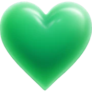Jade heart sticker