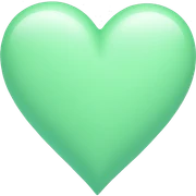 Pastel green heart sticker