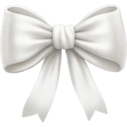 White bow  sticker