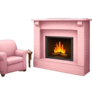 Winter Pink FirePlace sticker