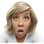 blonde girl looking at viewer sticker