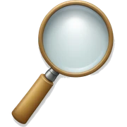 white magnifying glass sticker