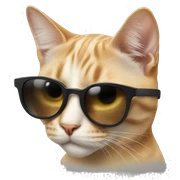 Cat wearing sunglasses  sticker
