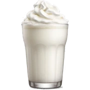 White drink with whipped cream on top sticker