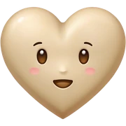 Beige heart sticker