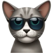 Cat with sunglasses sticker