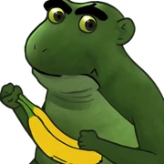 Chimpanzee turned into bananan sticker
