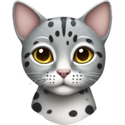 gray spotted cat sticker