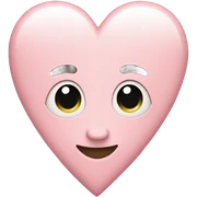 Light pink heart sticker
