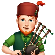 Green Bagpiper sticker