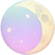 Pastel moon sticker
