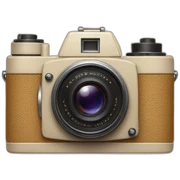 old camera beige sticker