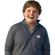 smiling boy in casual shirt sticker