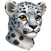 rainbow snow leopard sticker