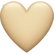 beige heart sticker