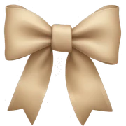 Beige bow sticker