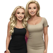 blonde girls smiling together sticker