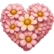 Flowers in a form of a heart sticker