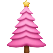 Pink Christmas tree sticker