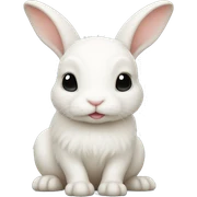 albino bunny sticker